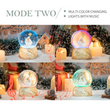 Christmas Music Snow Globe – Christmas Village Scene, Nativity, Holy Angel