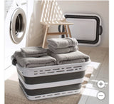 Pop N' Load 2-Pack Collapsible Laundry Baskets, Space-Saving Foldable Laundry Hampers with Soft Grip Handles
