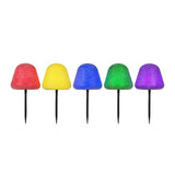 Mr. Christmas 8" Sugared Gumdrop LED Pathway Lights with Timer, Set of 5