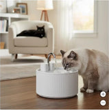 PawsPik 74 oz. Cordless Ceramic Pet Water Fountain with Motion Sensor & 5 Replacement Filters