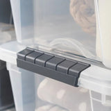 IRIS 12.9-Qt. Buckle-Up Stackable Storage Bins with Lids & Snap Latches, 6-Pack