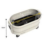 Permasteel Rolling Self-Watering Garden Bed Planter with Casters for Plants