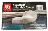 Big Joe Aura Drift Inflatable Pool Float Chaise w/ Pump Fabric Cover 400lb