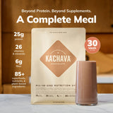 Ka'Chava All-In-One Nutrition Shake Chocolate – Plant-Based Meal Replacement Protein Powder, 30 Servings