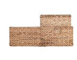 Seville Classics Water Hyacinth Storage Baskets, 4-Pack Collapsible Handwoven Organizer Bins