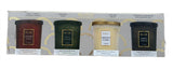Bellevue 12 oz. Luxury Embossed Glass Candle, 4-pack Soy Blend Fragranced Wax
