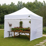 Eurmax Premium 10' x 10' Instant Canopy Tent with Enclosure Sidewalls Roller Bag