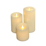 Member’s Mark Flameless Moving-Flame LED Wax Candle Set with Remote & Timer, Set of 3