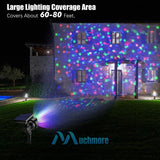 Christmas Snowflake LED Moving Snowfall Rainbow Projector Light