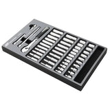 Ingersoll Rand 47-Piece 1/4" Drive SAE & Metric Master Socket Set with 90-Tooth Ratchet and EVA Foam Organizer Tray