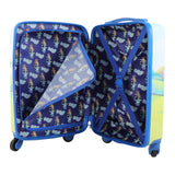 Stitch Kids Travel Luggage Set 2 Piece Spinner Suitcase Backpack Blue ABS Durabl