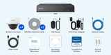 Reolink NVS8-8MV4 4K PoE Security Camera System, 8-Channel NVR, 2TB & 4 Cameras