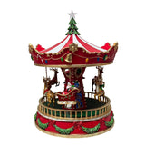 Member’s Mark 15" Pre-Lit Musical Christmas Carousel with Animated Santa & Reindeer