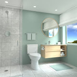 TOTO Drake Transitional Elongated 1.28 GPF Universal Height Tornado Flush Toilet, 2 pack