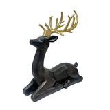 Member's Mark 2-Piece 48" Large Carved Deer Statues with Bronze-Look Finish
