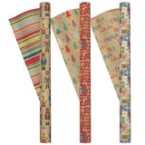 Kirkland Signature Double-Sided Kraft Gift Wrap, 6 Rolls 540 sq. ft., Gift Pack