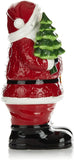 16” Tall Light-Up Musical Ceramic Santa Figurine with Christmas Tree Greeter
