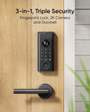 eufy Video Smart Lock E330 3-in-1 Wireless Smart Lock with 2K Camera, Fingerprint Keyless