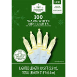 Holiday Time 21 Ft 100-Count Incandescent Mini Christmas String Lights, 2 Pack