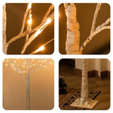 6 Ft H Birch Tree with Warm White 440 LED Lights and 8 Modes Remote Control