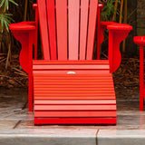 Leisure Line Adirondack Footstool by Tangent – Recycled Plastic Outdoor Ottoman, Weather Resistant HDPE Patio Footrest