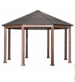 Sunjoy Daybreak Octagon Gazebo - Aluminum Roof 15' L x 15' W x 10.4' H