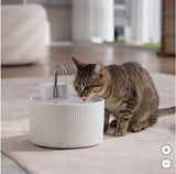 PawsPik 74 oz. Cordless Ceramic Pet Water Fountain with Motion Sensor & 5 Replacement Filters
