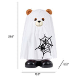 23.6" 2-in-1 Holiday Bear Greeter, Halloween Ghost & Santa LED Light Figurine