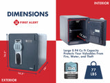 First Alert 2087DF-BD Waterproof Fire-Resistant Safe, 0.94 cu. ft., Digital Keypad