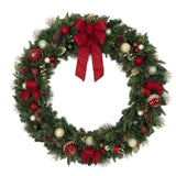ember’s Mark 60" Pre-Lit Decorated Christmas Wreath with 400 Warm White LED Lights