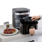 T-fal Dual Window Infrared Air Fryer, 7.3-Quart, Dual Heating No Pre-Heating