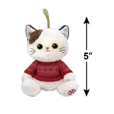 12-Pc 5" Plush Ornament Advent Calendar, 12-Day Christmas Countdown with Dog/Cat