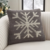 Mina Victory Loop Holiday Throw Pillow, 22" × 22", Christmas Decor with Insert
