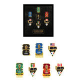 FIFA World Cup 7-Piece Zinc Alloy Pin Set featuring the Official 2026 Emblem