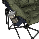 Tommy Bahama XL Jumbo Padded Camp Chair Folding Heavy Duty 500lb w/ Cup Holder