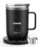 Nuwave Hot Brew Self-Heating Travel Mug with LED Display and Brewing System