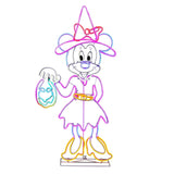 Disney 4-Ft. Neon Minnie Mouse Halloween Decoration with LED Lights