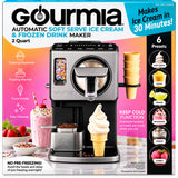 Gourmia 2-Qt Automatic Soft Serve Ice Cream Maker Frozen Drink Slushie Machine