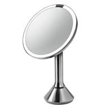 simplehuman 8" LED Sensor Makeup Mirror – 5x Magnification Mirror Set