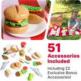 Step2 My First Picnic Basket Playset with 29-pc Play Food Set & Picnic Blanket