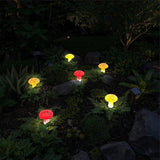 Infinity X1 6Ct Solar Glass Mushroom Landscape Accent Lights, 2 Set of 3 Lights