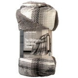 Life Comfort Ultimate Textured Throw, 60×70 Reversible 670 GSM Faux Fur Blanket