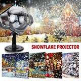 Christmas Snowflake LED Moving Snowfall Rainbow Projector Light