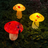 Infinity X1 Solar Glass Mushroom Landscape Accent Light, Set of 3 Pack