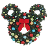 30" Disney Mickey Pre-Lit LED Wreath – 50 Warm White Lights Twinkle Mode & Timer