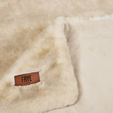 FRYE Luxe Faux Fur Throw 60" × 70" Reversible Plush 1150 GSM Heavyweight Blanket