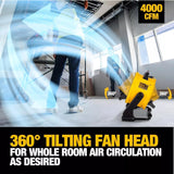 DeWalt 16 Inch Drum Fan, 3-Speed Benchtop &amp; Hanging Shop Fan