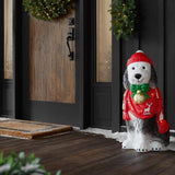 2.5 Ft H LED Christmas Figurines Holiday Porch Greeter, Blow Mold Welcome Greeter