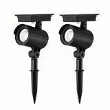 Mainstays Solar Powered Black LED Landscape Spot Light, 60 Lumens (2 Count)