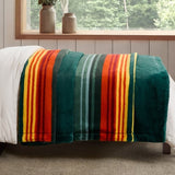 Pendleton Faux Fur Luxe Blanket 700 GSM Heavyweight Ultra-Soft Printed Polyester
